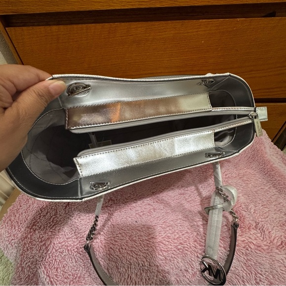 NWT Michael Kors Jet Set Large Logo Shoulder Bag Purse and Wallet Set - Picture 8 of 11